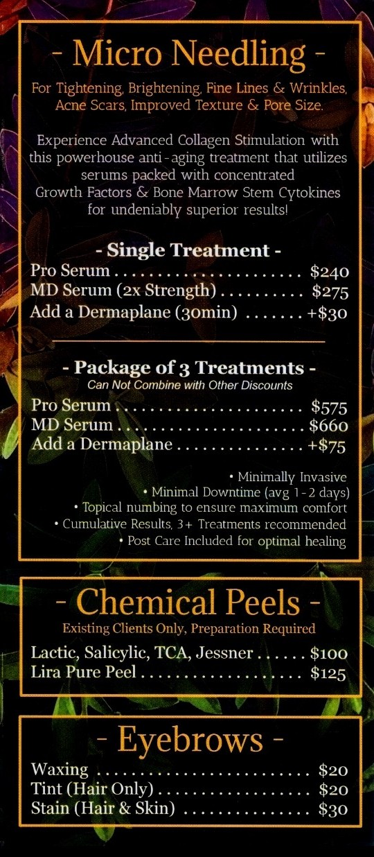Skin Sanctuary Menu 2024 Microneedling